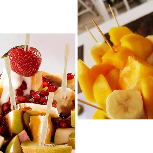 100 Pack Bamboo Appetizer Forks - Eco-Friendly Mini Forks for Charcuterie & Cocktails
