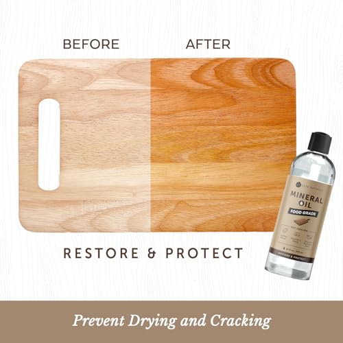 Kate Naturals Food Grade Mineral Oil for Cutting Boards - 8oz