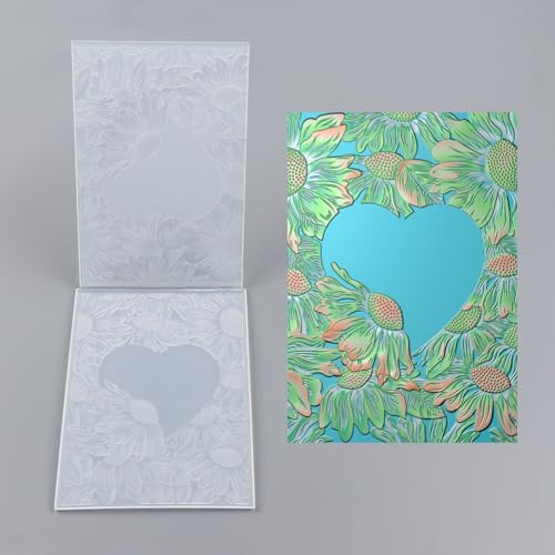 BAOFALI 3D Heart Leaves Embossing Folder for Card Making and Crafts