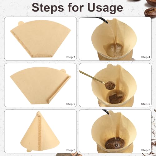 Prudiut #2 Unbleached Cone Coffee Filters - 100 Count Paper Filters