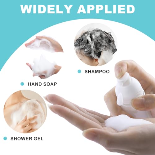 Erioctry 3-Pack 100ml Clear Plastic Foam Pump Bottles for Travel Soap
