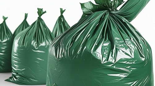 55 Gallon Heavy Duty Green Trash Bags, 2 Mil, 38" x 58" (2-Pack)