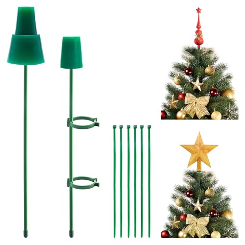 Christmas Tree Topper Holder Set with Adjustable Clips & Supports