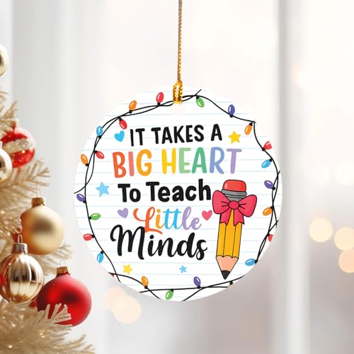 Teacher Christmas Ornament, Ceramic Appreciation Keepsake Gift