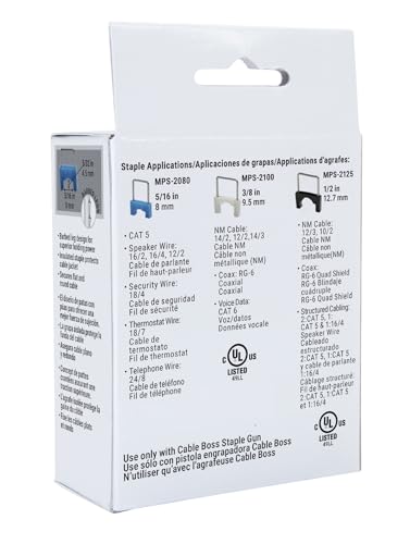 Gardner Bender CableBoss 5/16 in. Metal Staples, 250-Pack (Blue)