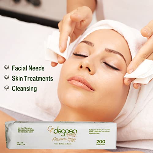 SION BIOTEXT Non-Woven Facial Wipes 200 Count 2"x2" Lint-Free Salon Esthetic Spas