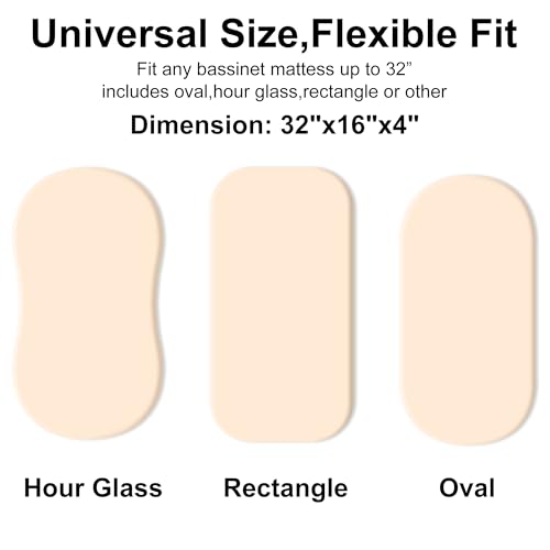 Ultra-Soft Stretchy Bassinet Sheets, 2-Pack Universal Fit for Baby Bassinets