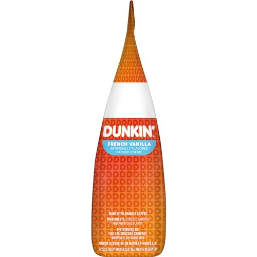 Dunkin' French Vanilla Ground Coffee, Medium Roast, 12 Oz (Pack of 3)