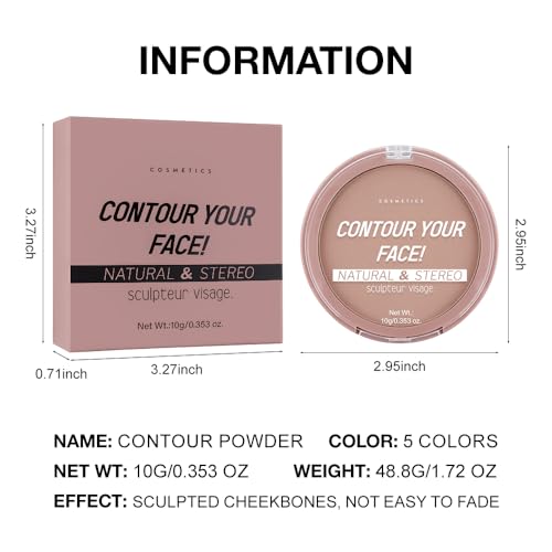 HHLTOH Matte Warm Brown Cream Contour Palette, Blendable Face Makeup