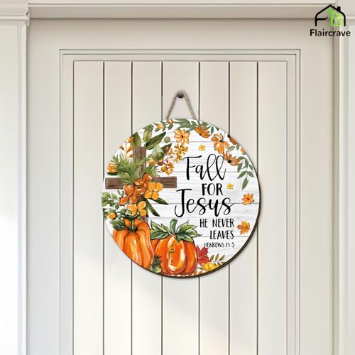 Fall Wreath - 11.8 Inch Orange Gingham Decor for Thanksgiving