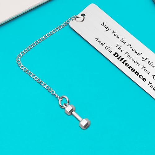 Fitness Trainer Appreciation Bookmark Engraved Stainless Steel Gift