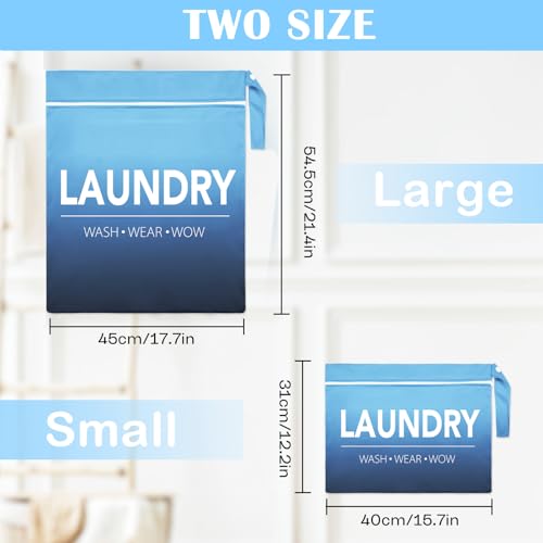 Sylfairy 2-Pack Waterproof Travel Laundry Bags, Black & Blue Wet Dry Bag
