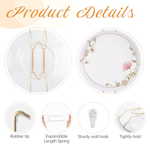 Bilillo 3 Pack Invisible Wall Plate Hangers for 8-10 Inch Decorative Plates