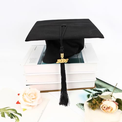 2026 Black Graduation Tassel with Gold Charm - 9.2 in