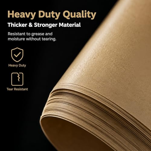 100 Pcs Unbleached Parchment Paper Sheets - 9x13 Non-Stick Baking Liners