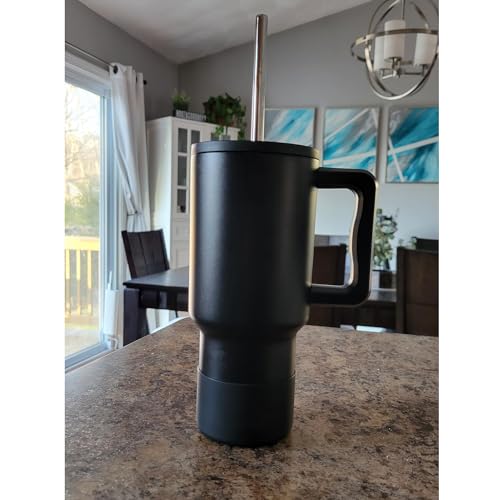 Reusable Stainless Steel Straws Set of 4 with Cleaning Brushes