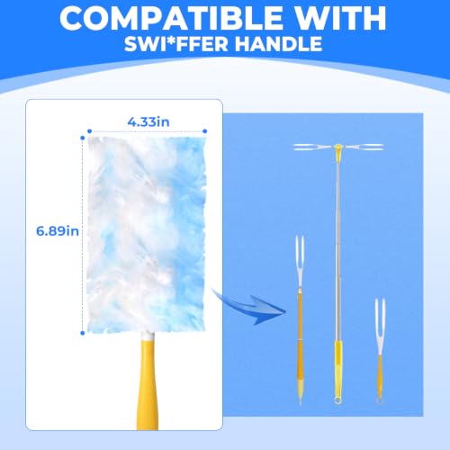 10 Pack Microfiber Duster Refills for Swiffer - Multi-Surface Cleaning