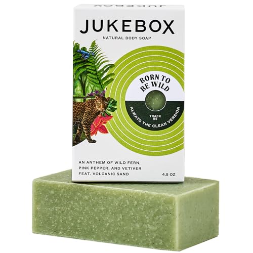 JUKEBOX Born to Be Wild Natural Bar Soap, Medium Scrub, 4.5 oz