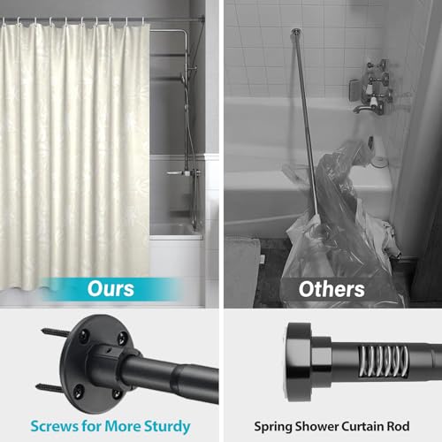 Adjustable Heavy Duty Shower Curtain Rod - Rust Proof Stainless Steel - 15-25 Inch