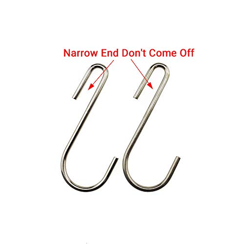 Angelkiss 3.7" Heavy-Duty S Hooks for Wire Shelving - 7 Pack, Rust-Proof