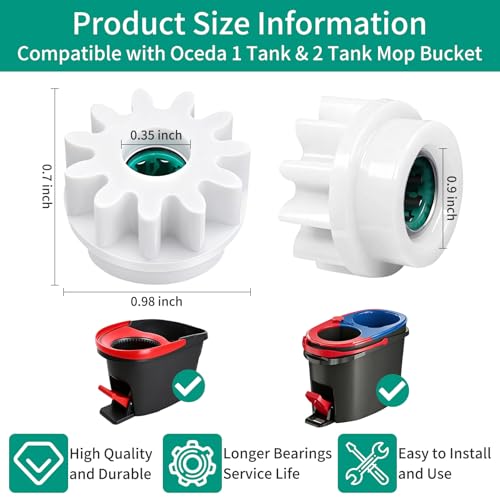 3-Pack Pedal Bearing Replacement for O-Cedar Spin Mop Bucket