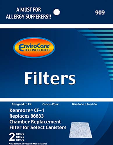 EnviroCare Premium Vacuum Cleaner Filters for Kenmore & Panasonic - 2 Pack