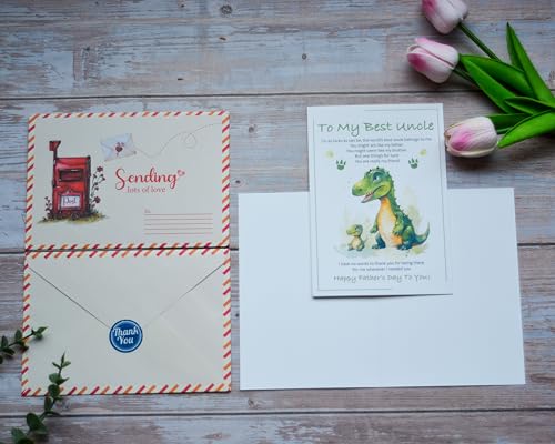 Happy Fathers Day Uncle Card with Envelope and Seal