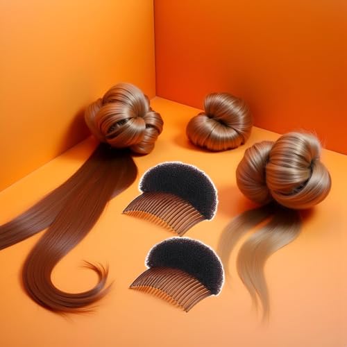 ZLmoue Hair Styling Accessories Set Foam Bun Maker and Volume Pads
