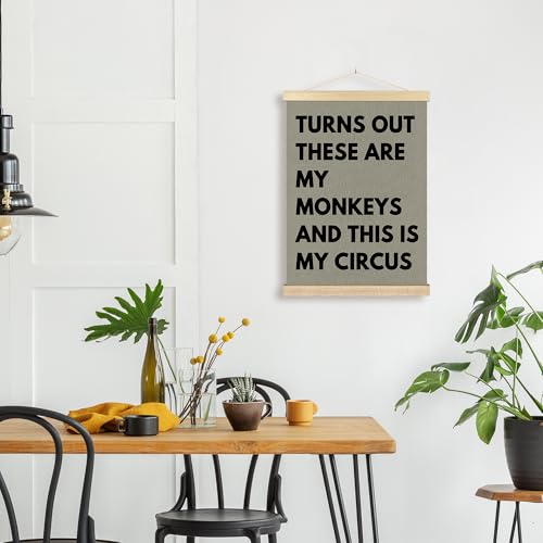 Funny Wall Art Poster with Wood Frame - 12x16 Inches Decor