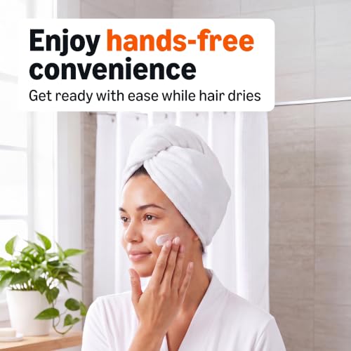 Quick Dry Microfiber Hair Towel Wrap 2-Pack - White/Pink