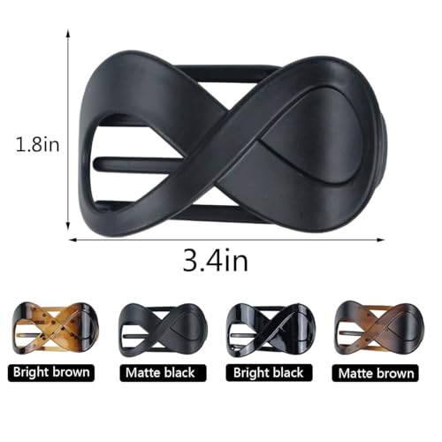 Large Hair Claw Clips Set 4 PCS Non-Slip Acrylic French Hair Clips for Thick Hair