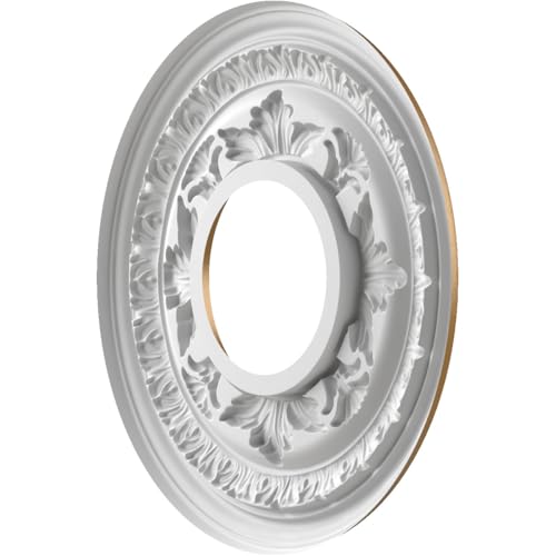 Ekena Millwork Baltimore 10-inch Ceiling Medallion, Metallic Gold Rush PVC