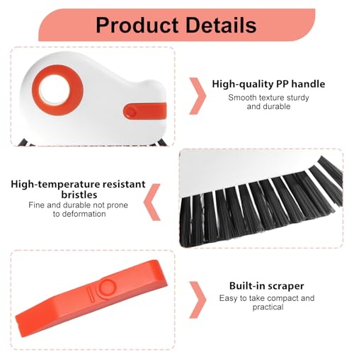 2 Pcs 2 in 1 Window Track Cleaner Brush Set - Ergonomic Design