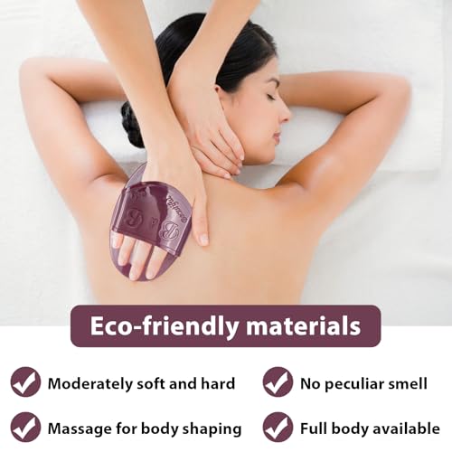 Daureve 2-Piece Meridian Massage Brush Set for Full Body and Scalp Relaxation