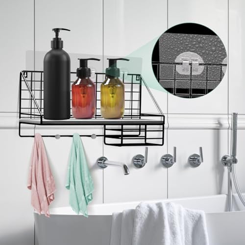SMLBJUTE 10 Pack Three Claw Shower Caddy Adhesive Hooks Replacement Waterproof Clear