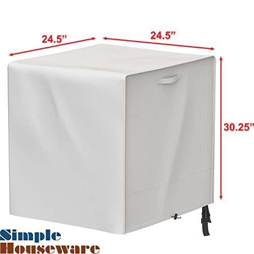 Simple Houseware Waterproof 24.5 x 24.5 x 30.2-Inch Air Conditioner Cover for Small Units