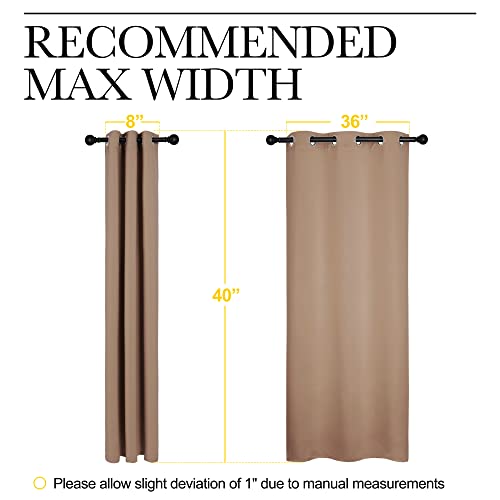 NICETOWN Room Darkening Curtain Panels - Thermal Insulated Grommet Drapes (Cappuccino, 2 Panels, 42" x 40")