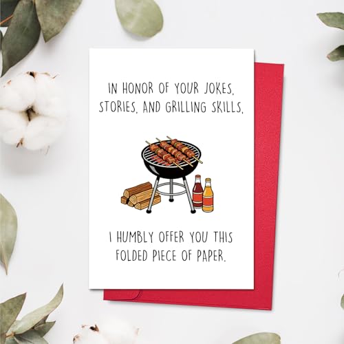 Funny Birthday Card for Men - Grilling Jokes & Humor