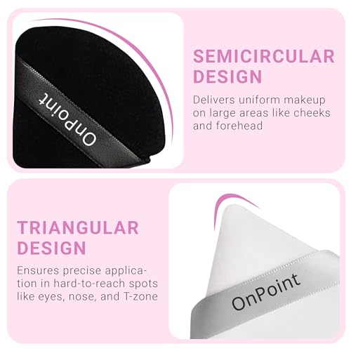 Triangle Powder Puff Soft Velour Makeup Sponge for Setting Powder