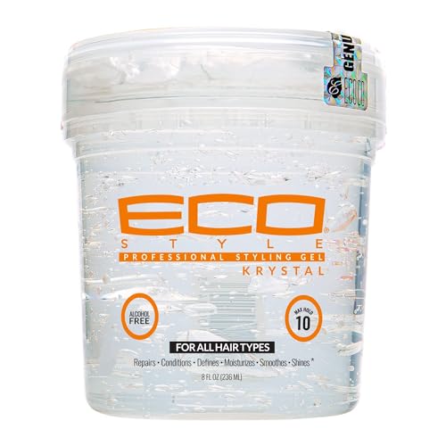 Eco Style Krystal Styling Gel Strong Hold Moisturizing Hair Gel 8 oz