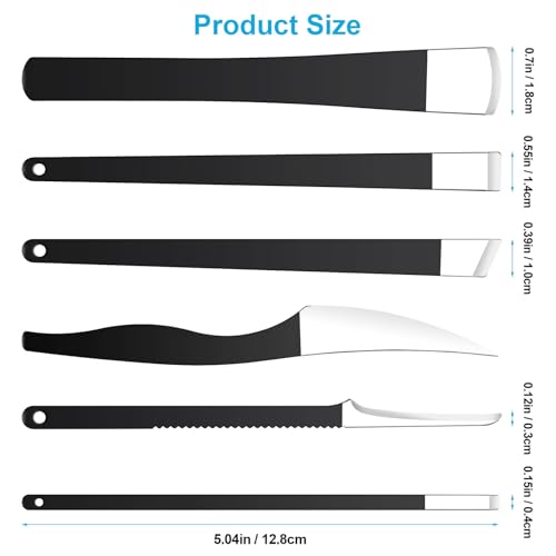 Cakvank 6-Piece Professional Pedicure Knife Set & Ingrown Toenail Removal Kit with Storage Case