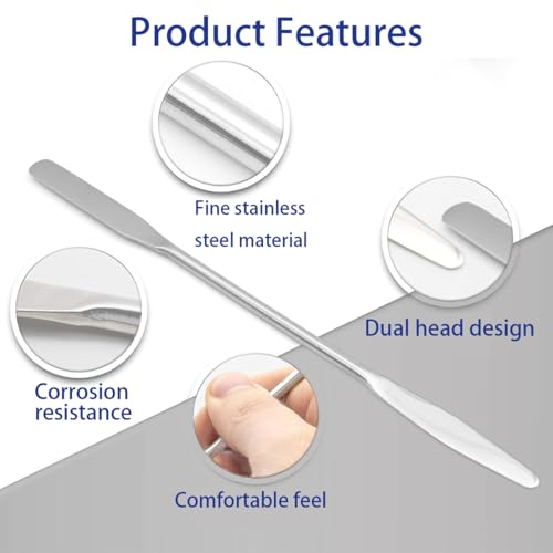 Stainless Steel Makeup Spatula 2 Pcs - Cosmetic & Nail Art Mixing Tool