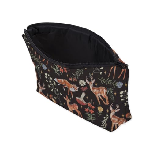 Loomifang Small Makeup Bag, Water-Resistant Cosmetic Organizer Case