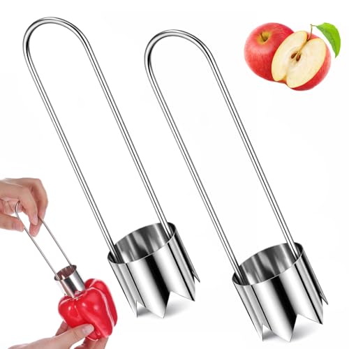 JJUNW Stainless Steel Apple Corer & Vegetable Slicer Tool (2Pcs)