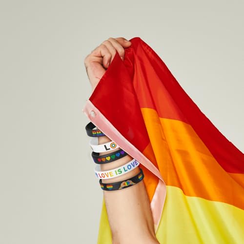 Rainbow Silicone Wristbands - LGBTQ Pride Bracelets for Parades