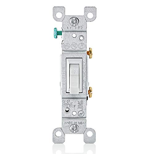 Leviton 15 Amp Single-Pole Quiet Toggle Switch, 10-Pack, White