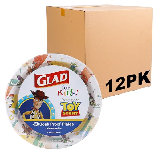 Multicolor Disney Pixar Toy Story Paper Plates 8.5 Inch - Pack of 12, 40 Count