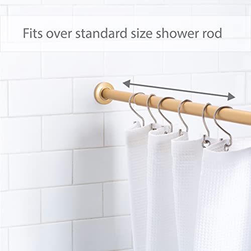 Bath Bliss S-Hook Shower Curtain Rings - 12 Pack, Satin Finish