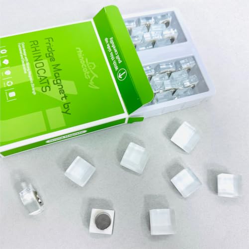 15 Pcs Clear Glass Fridge Magnets - Cute Decorative Holders