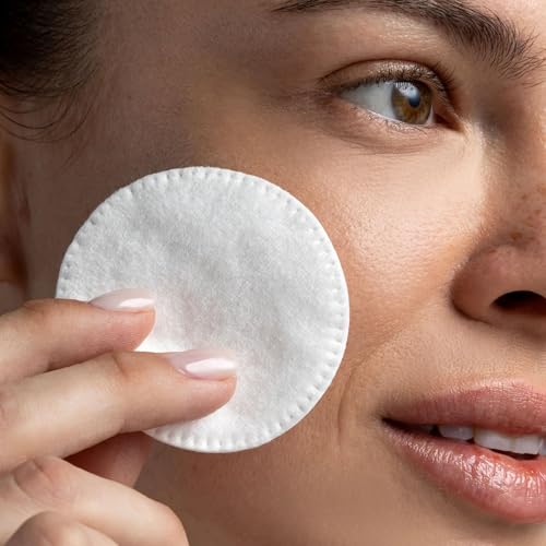 Cliganic Premium Cotton Rounds for Face 100 Count Makeup Remover Pads